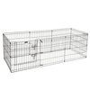 Pet Adobe Pet Adobe Folding Metal Playpen with Eight 24 "x 24 "Panels with Latching Door for Dogs Black 599926MWM